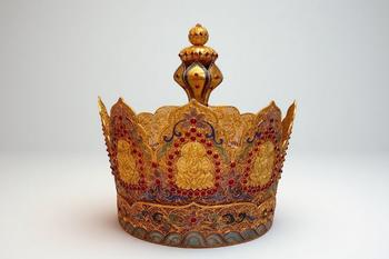 清代 花絲鎏金冠