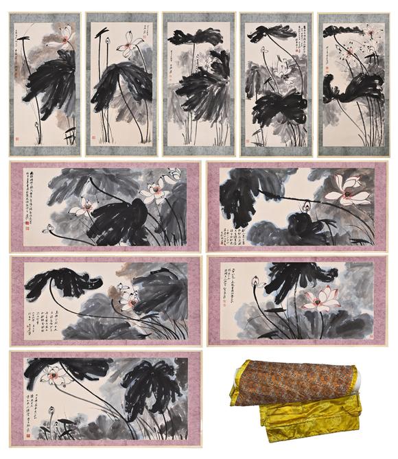 東京蕓術(shù)|2026東京蕓術(shù)競売春季藝術(shù)品拍賣會張大千 五橫五縱在荷園 裱片紙本設(shè)色
