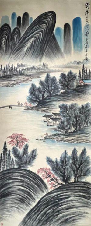 東京蕓術(shù)|2026東京蕓術(shù)競(jìng)売春季藝術(shù)品拍賣(mài)會(huì)齊白石 巨富山水 立軸紙本設(shè)色