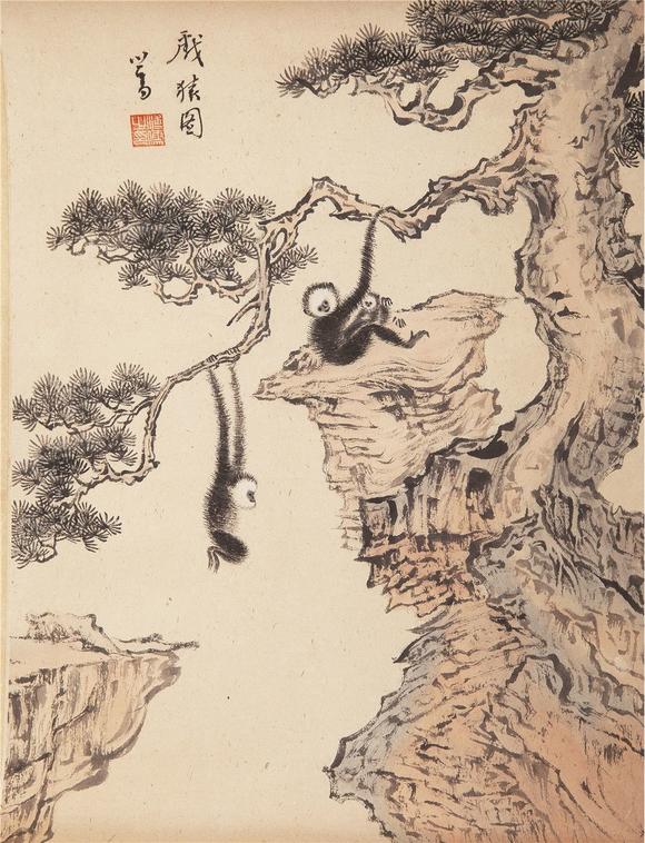 東京蕓術(shù)|2026東京蕓術(shù)競売春季藝術(shù)品拍賣會溥儒 猿戲圖 立軸紙本設(shè)色