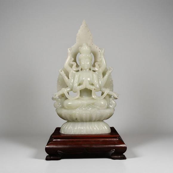 東京蕓術(shù)明以前 和田玉佛