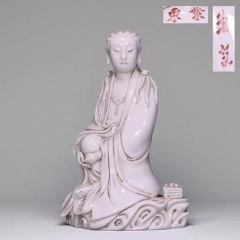 何朝宗 德化白瓷觀音擺件