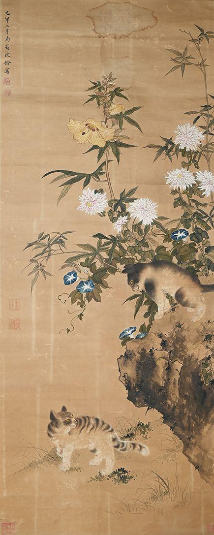 北京萬(wàn)歷沈銓 雙貓圖