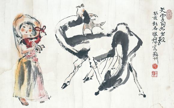 北京萬(wàn)歷|萬(wàn)歷國(guó)際2026年春季藝術(shù)品同步拍賣會(huì)程十發(fā) 少女與鹿