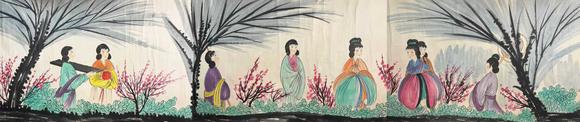 北京崇仁拍賣傅抱石《仕女圖》