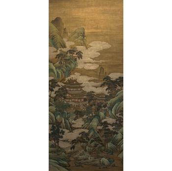 董邦達 樓閣圖