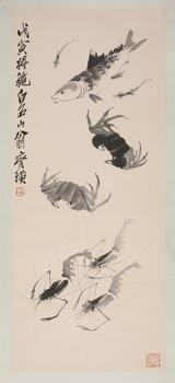 水族圖[民國原裝原裱]