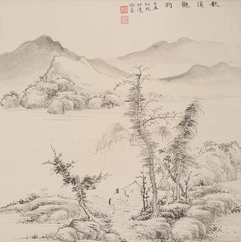 秋溪觀釣