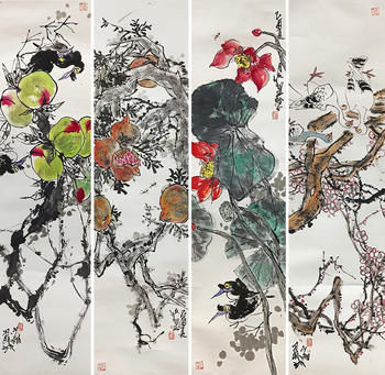 江文堪 人物 四屏