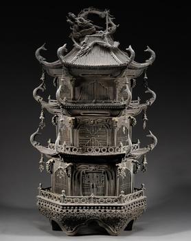 清代 銅質(zhì)佛塔