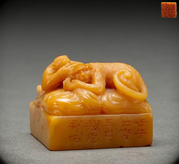 吉本株式會(huì)社|亞洲古藝術(shù)品夏季拍賣會(huì)清代 田黃石獸鈕印章