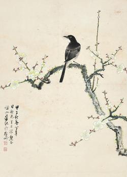 梁紀（1926-2017） 喜上眉梢