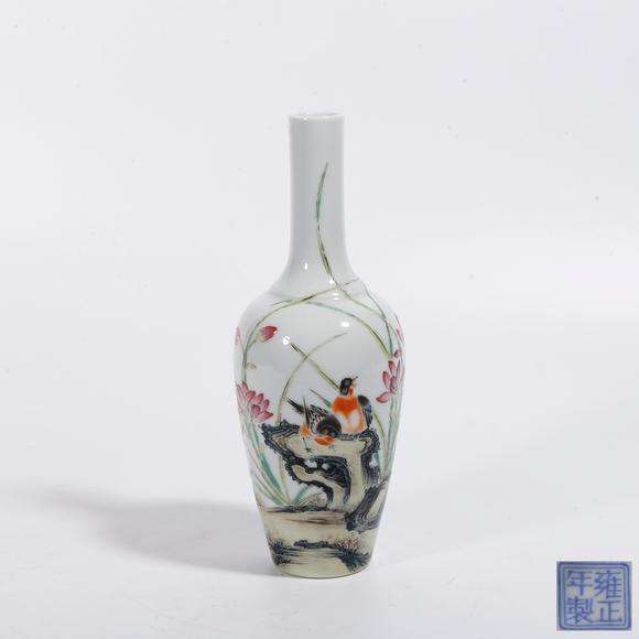 千葉大和|東瀛集珍--骨董珍品八月春季拍賣會(huì) 第一回粉彩洞石花鳥紋賞瓶