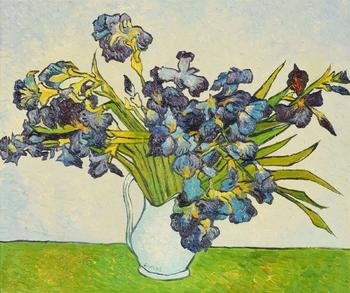 文森特.梵高 VASE WITH IRISES