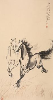 奔馬圖[原裝原裱]