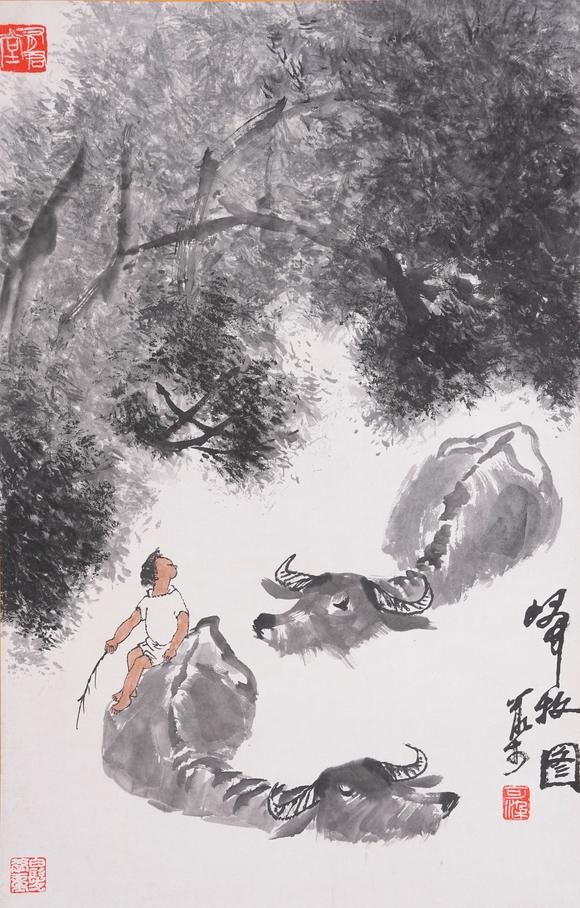 弘楊株式會(huì)社|弘楊美術(shù)8月オークション第2回李可染紙本牧牛圖畫