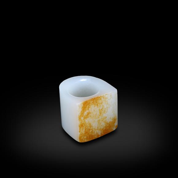 鐮倉美術(shù)清 白玉留皮扳指