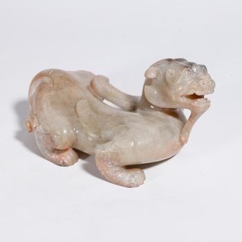 和田玉雕獸形擺件