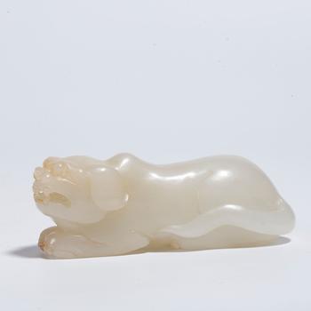 和田玉雕獸形擺件