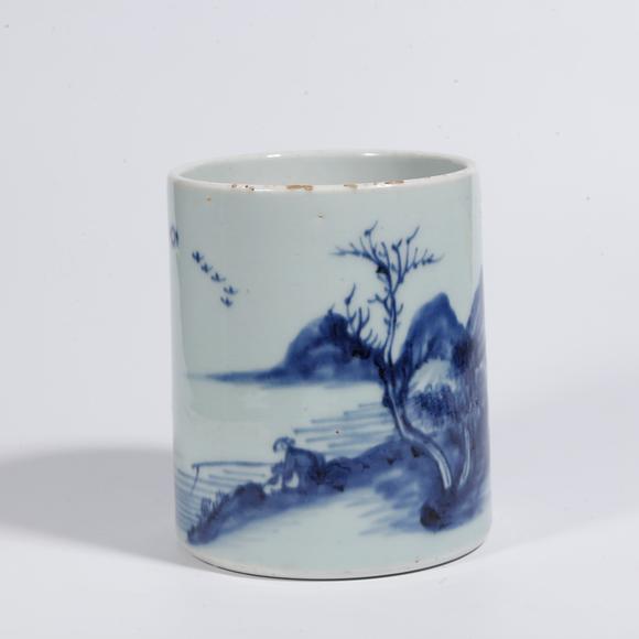 弘楊株式會(huì)社|弘楊美術(shù)8月オークション第2回青花山水人物紋筆筒