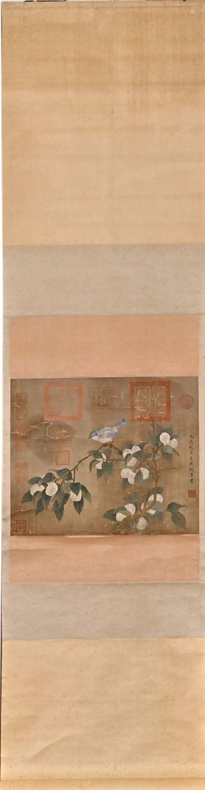 日本松町古美|銀竹凝輝?蕓術(shù)品オークション錢選 白鳴禽圖