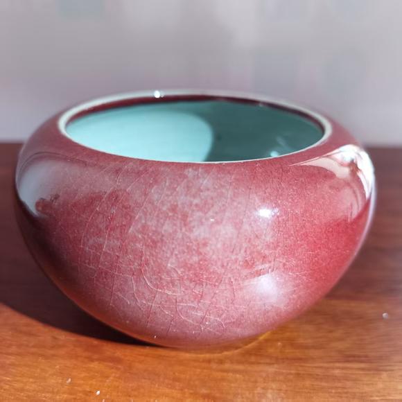虎符拍賣祭紅釉水盂