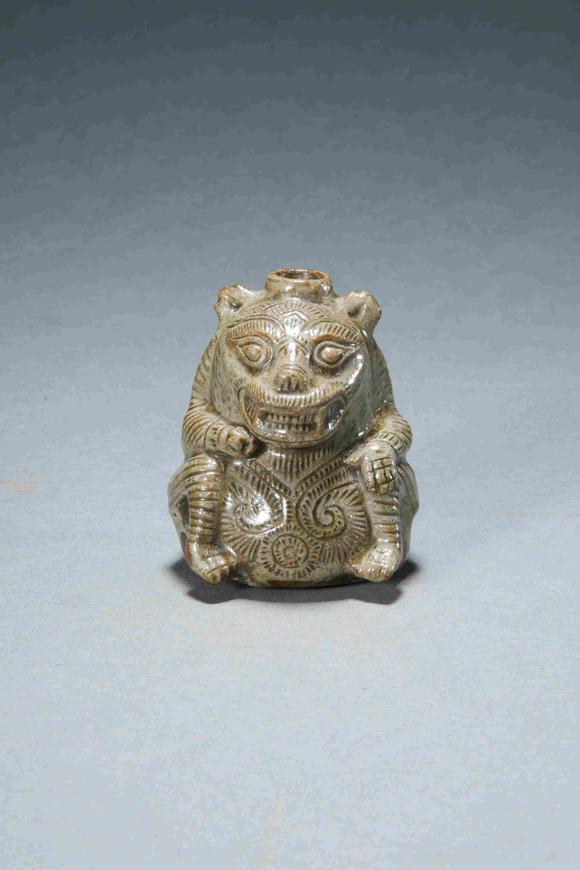 中国古美術 文房具 清時代染付山水人物水盂 大清同治年製款 古董文玩_古董文玩拍卖_古董文玩鉴定估价_易拍全球古董文玩拍卖
