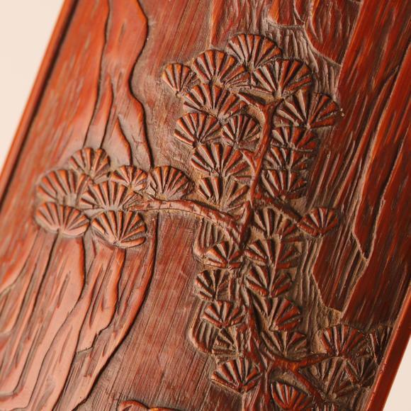 竹　置物 彫刻 H-86 竹 置物 彫刻 H-86