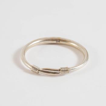 A Chinese Silver Bangle, Wenyin Mark, 20th Century, 民國(guó) 中國(guó)銀鐲