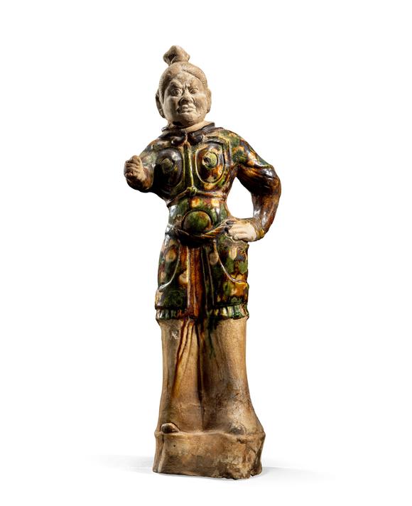 上氏拍賣唐 三彩天王俑