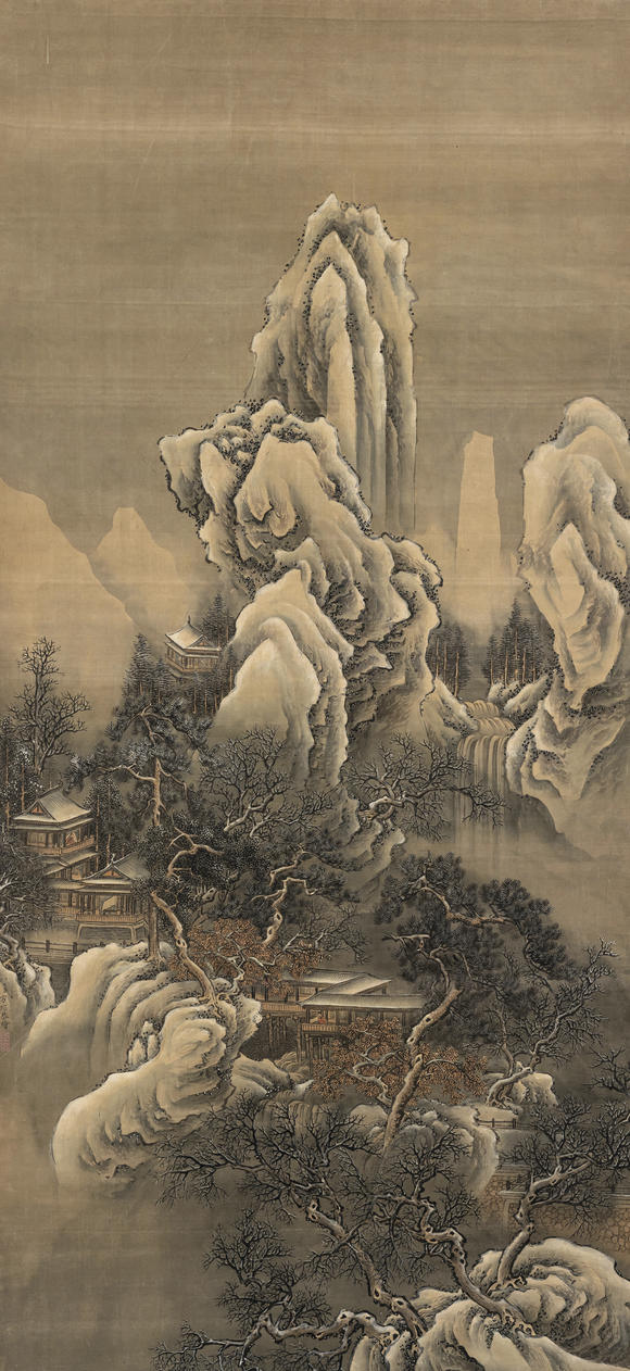 上氏拍賣方琮（乾?。?山水