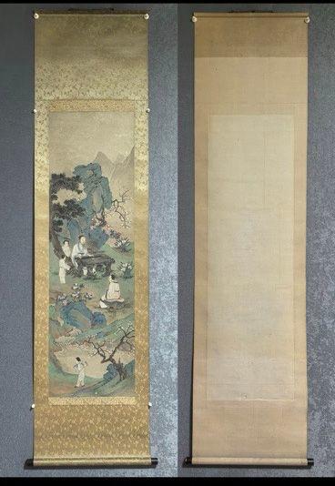 日本松町古美仇英 山水人物