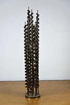 Italian sculptural spiral Zero Quattro floor lamp …