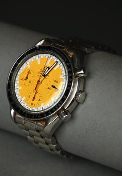 Omega Speedmaster \'Schumacher\' with yellow dial, a…