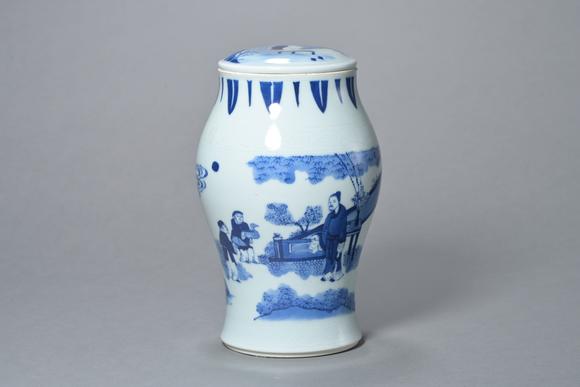 三杉美術(shù)清 人物蓮子罐