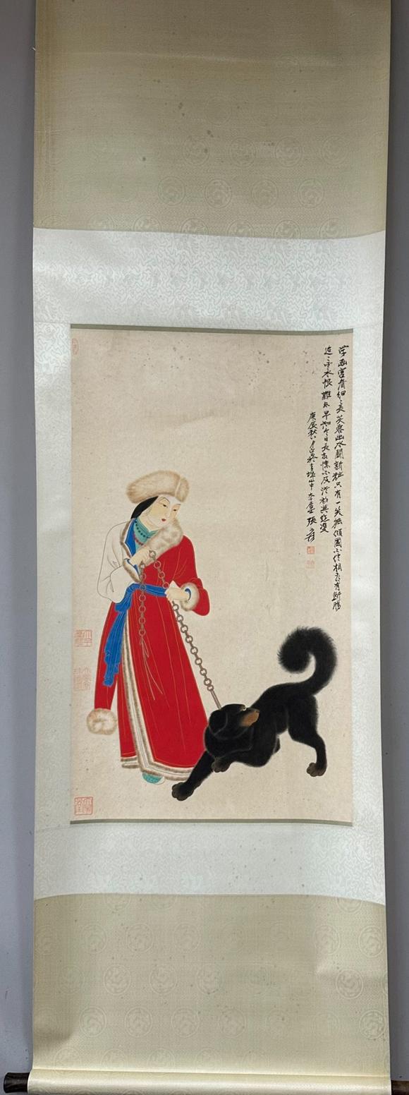 日本松町古美張大千 番女制寵圖