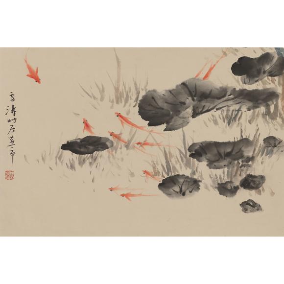 東京飛鳥王雪濤 遊魚圖