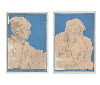 CIRCLE OF ANTOINE DE FAVRAY (FRENCH 1706-1798), A MAN READING; SEATED WOMAN (2)