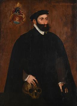 GERMAN SCHOOL (16TH CENTURY), PORTRAIT OF A GENTLEMAN AGED THIRTY-NINE
