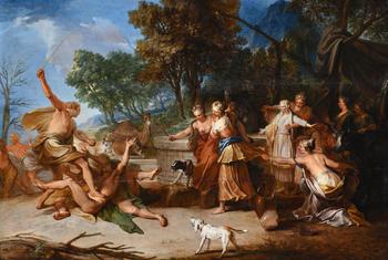 NICOLAS BERTIN (FRENCH 1668-1736), MOSES DEFENDING THE DAUGHTERS OF JETHRO