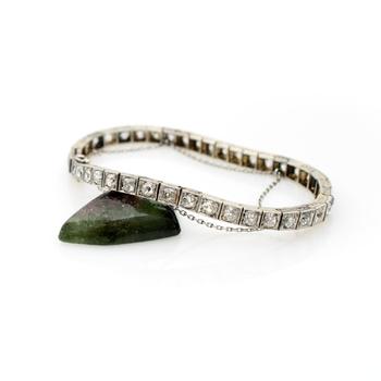 Historisches Tennisarmband ca. 6,5 ct