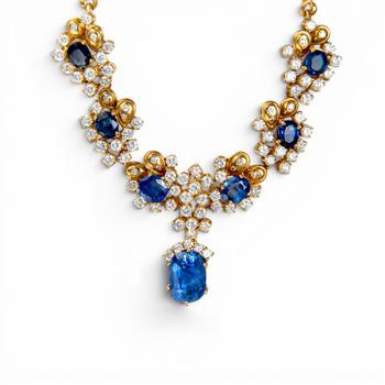 Saphir-Diamant-Schmuckset