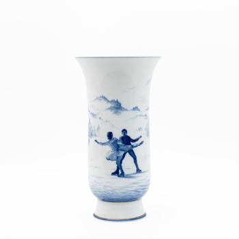 MEISSEN Balustervase Winterlandschaft