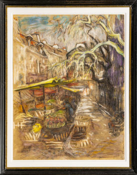 Elfriede Lohse-W?chtler (Dresden 1899 - Pirna-Sonnenstein 1940). Market in Hamburg.