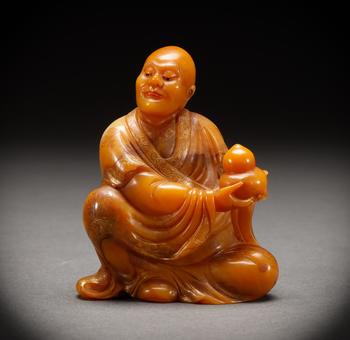 清代 壽山田黃石羅漢