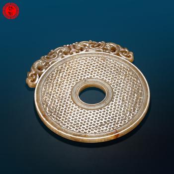 明 谷紋出廓螭龍玉璧