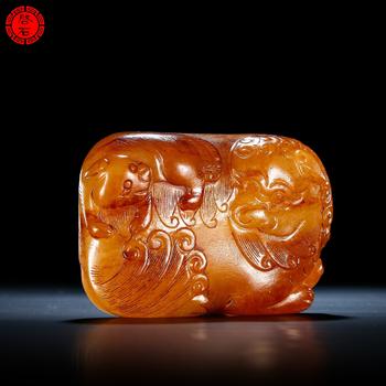 明 太獅少獅紋帶扣