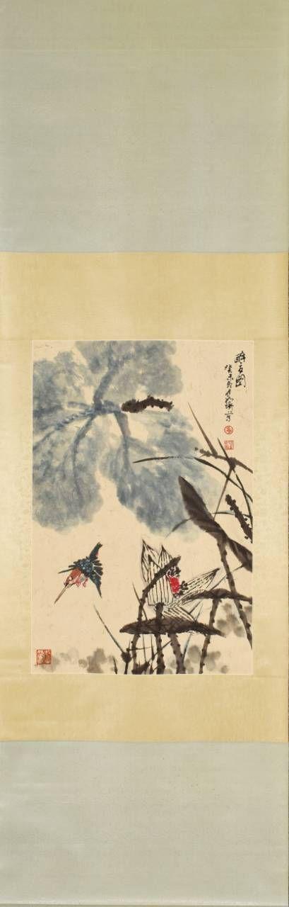 日本松町古美崔如琢 醉荷圖