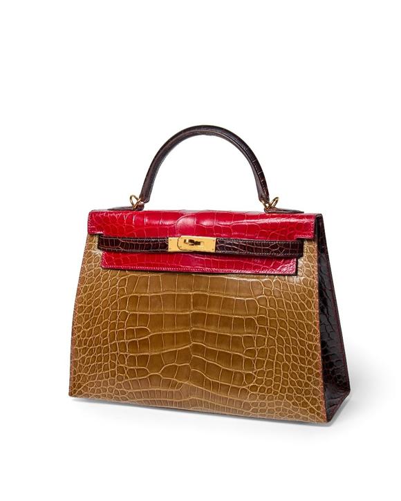 RoseberysHermès.

A rare special order tri-colour Kelly 32, 2020, of Paille