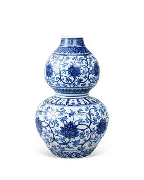 明永樂 青花纏枝蓮紋葫蘆瓶